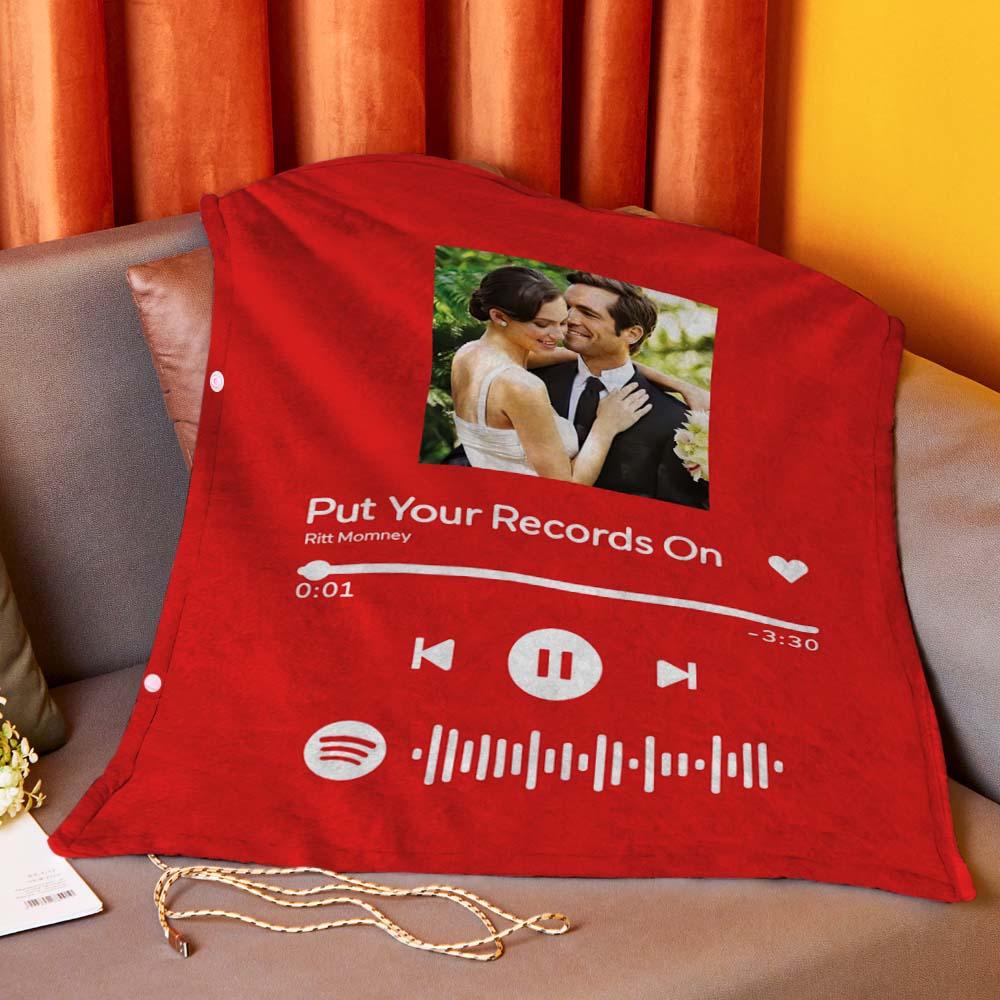 Song Code - Personalized Couple Heating Blanket with 3 Time Settings