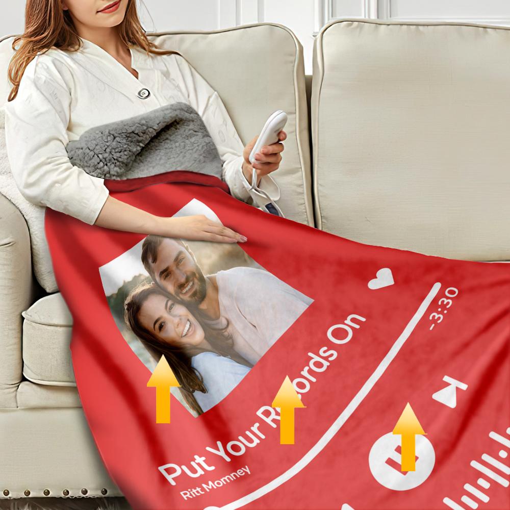 Song Code - Personalized Couple Heating Blanket with 3 Time Settings