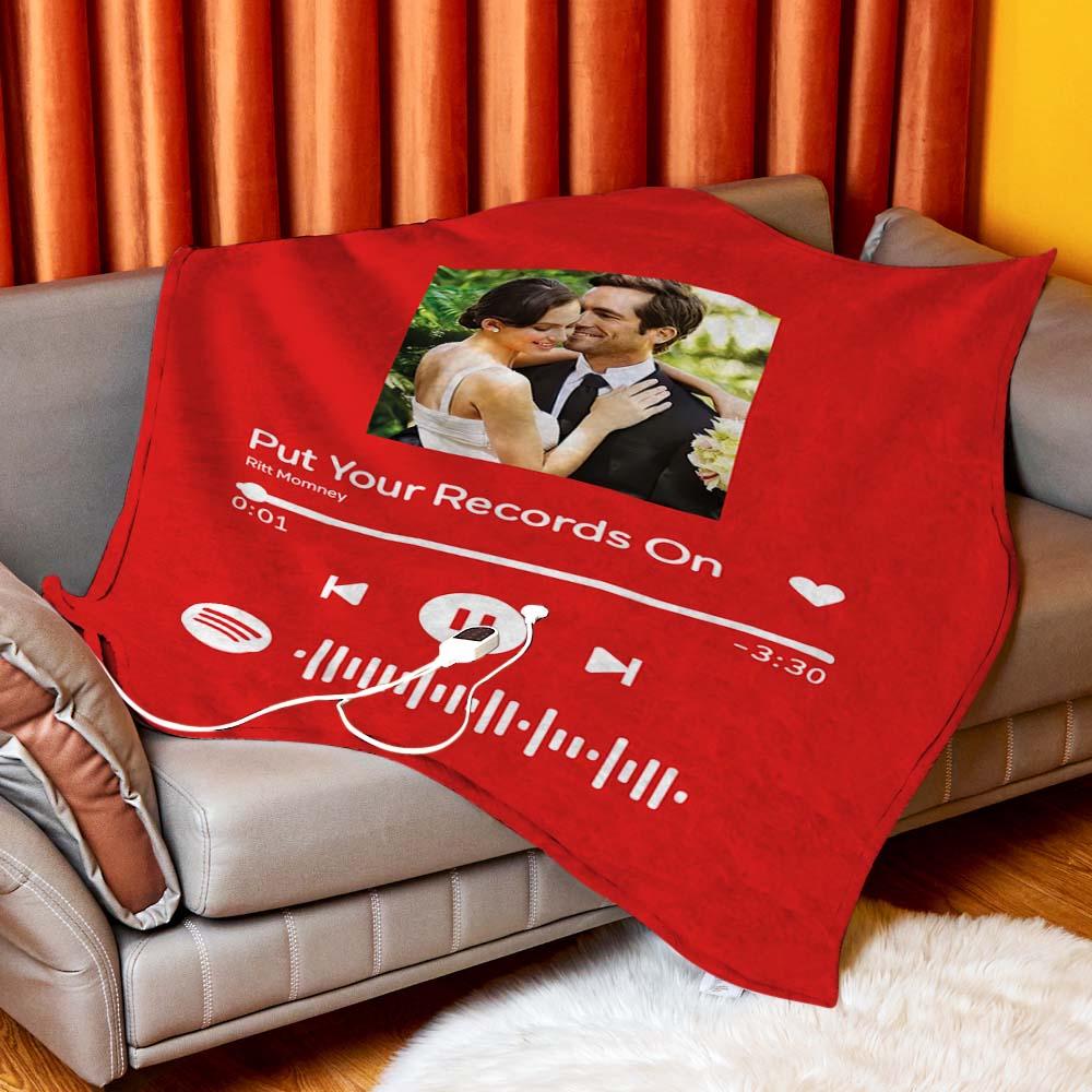 Song Code - Personalized Couple Heating Blanket with 3 Time Settings