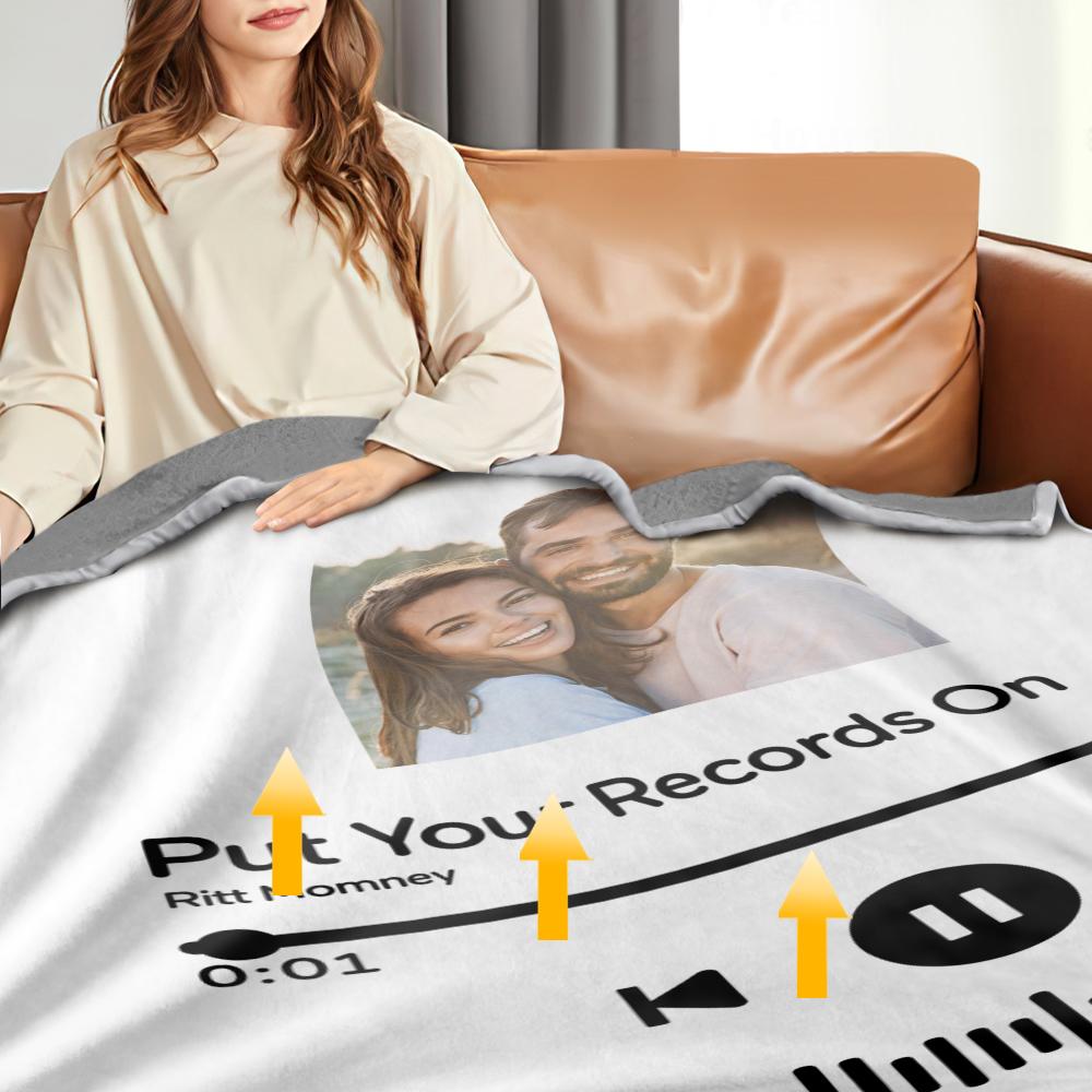 Song Code - Personalized Couple Heating Blanket with 3 Time Settings