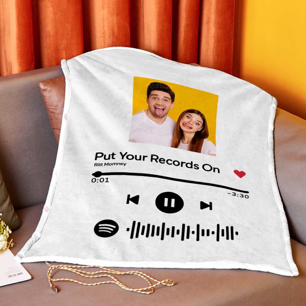Song Code - Personalized Couple Heating Blanket with 3 Time Settings