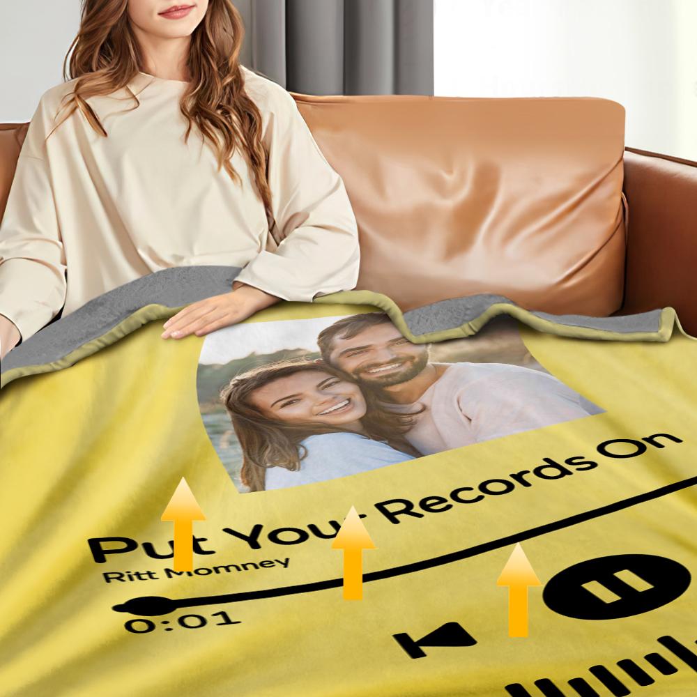 Song Code - Personalized Couple Heating Blanket with 3 Time Settings