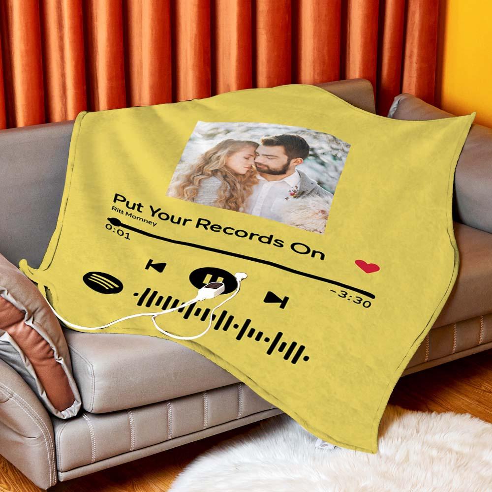 Song Code - Personalized Couple Heating Blanket with 3 Time Settings