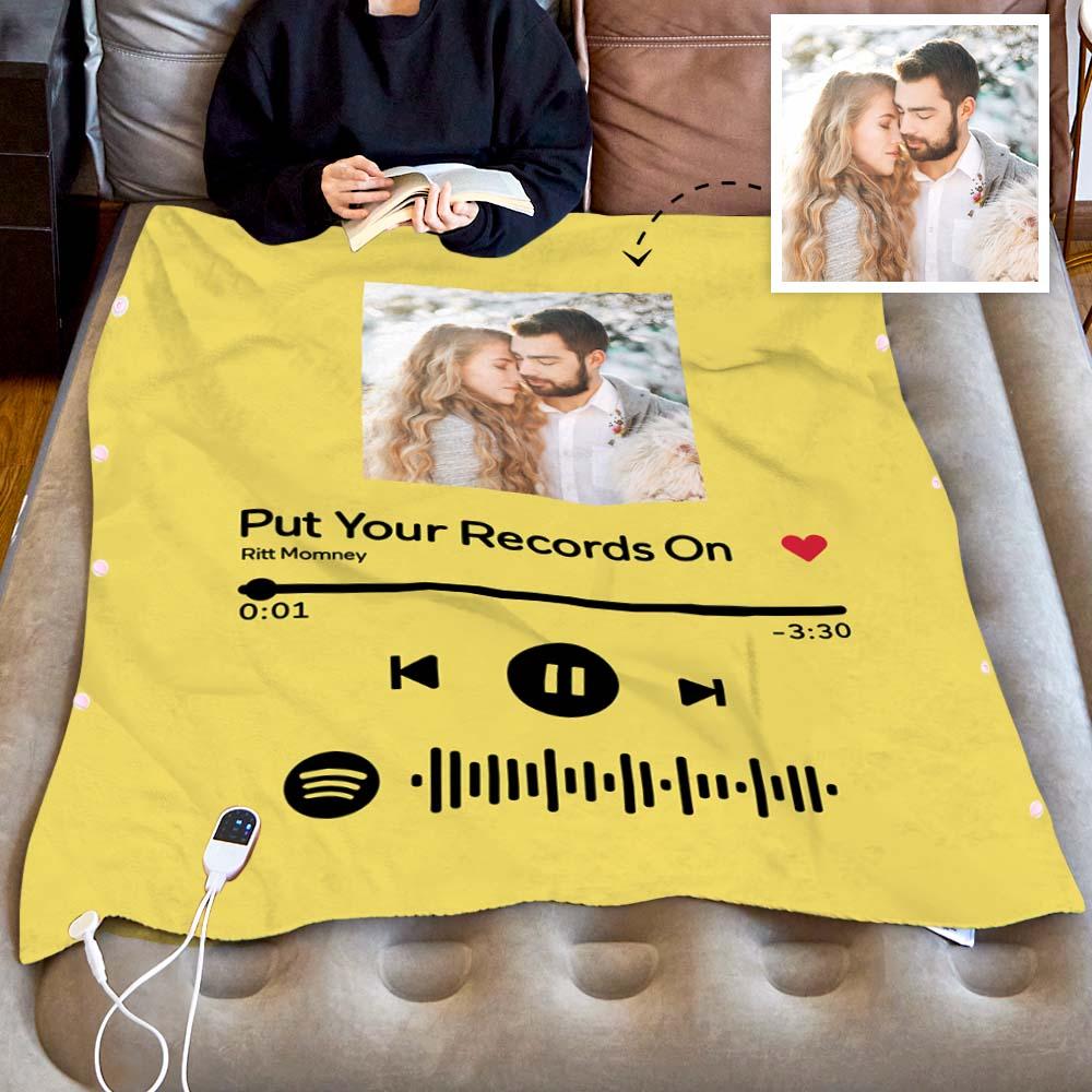 Song Code - Personalized Couple Heating Blanket with 3 Time Settings