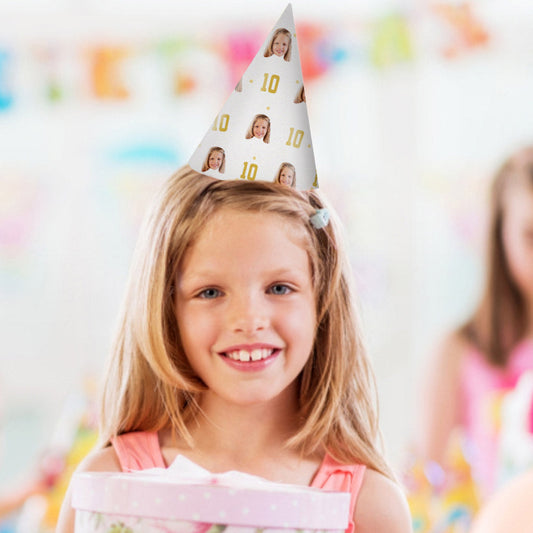 Personalized Face And Age Birthday Party Hats