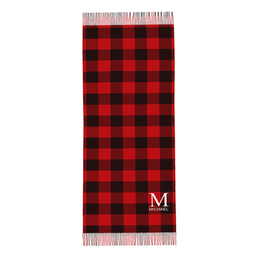 Personalized Initial Name Fringe Scarf
