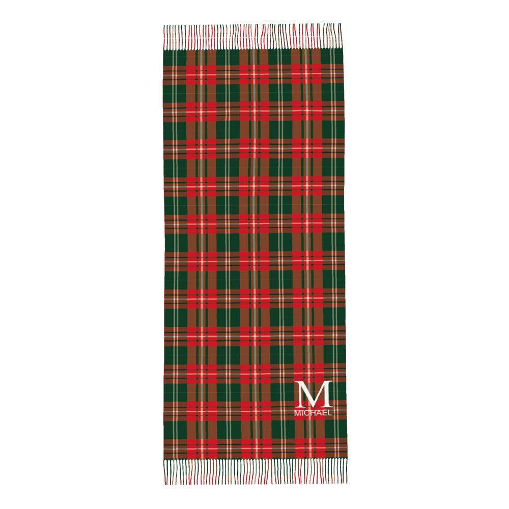 Personalized Initial Name Fringe Scarf