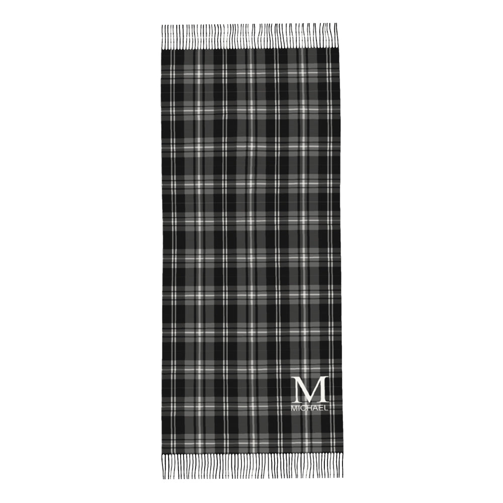 Personalized Initial Name Fringe Scarf