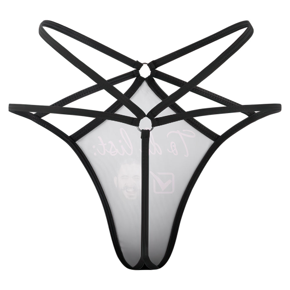 To Do List Custom Face - Personalized Couple Sexy Women's Briefs G-strings