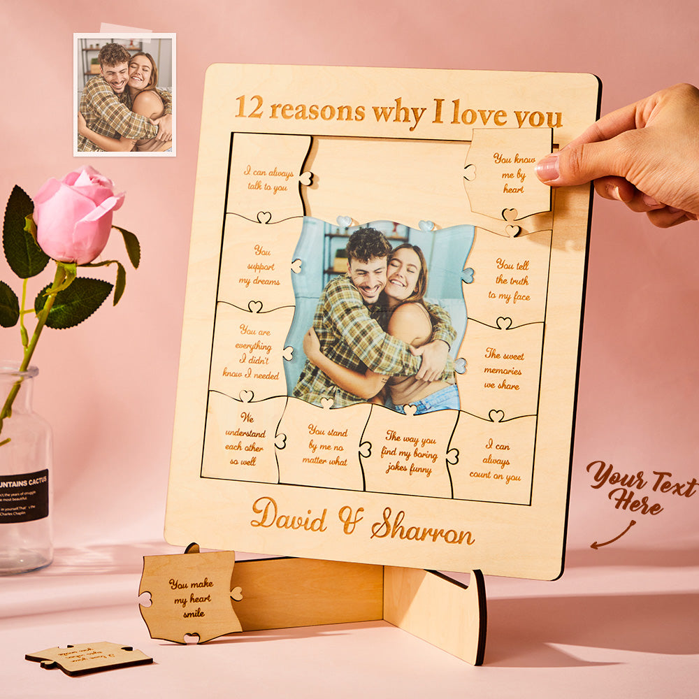 Reasons I Love You - Personalized Couple Photo Puzzle