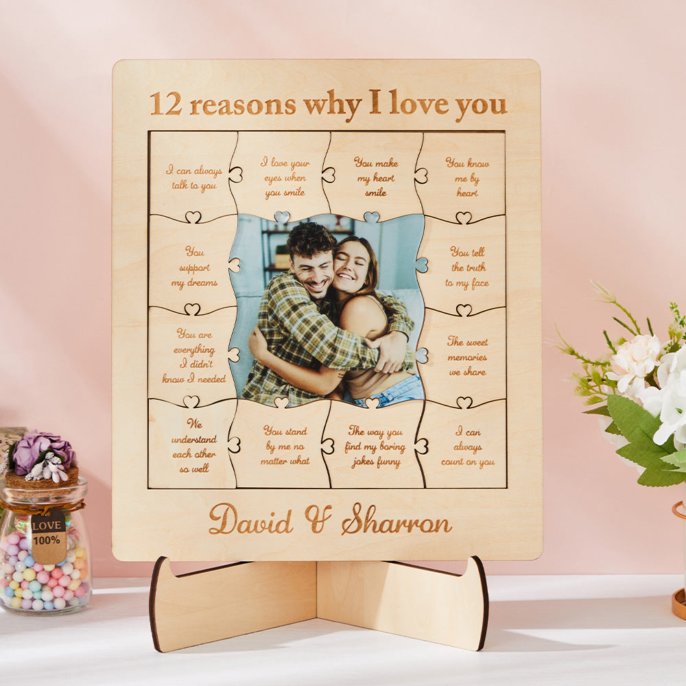 Reasons I Love You - Personalized Couple Photo Puzzle