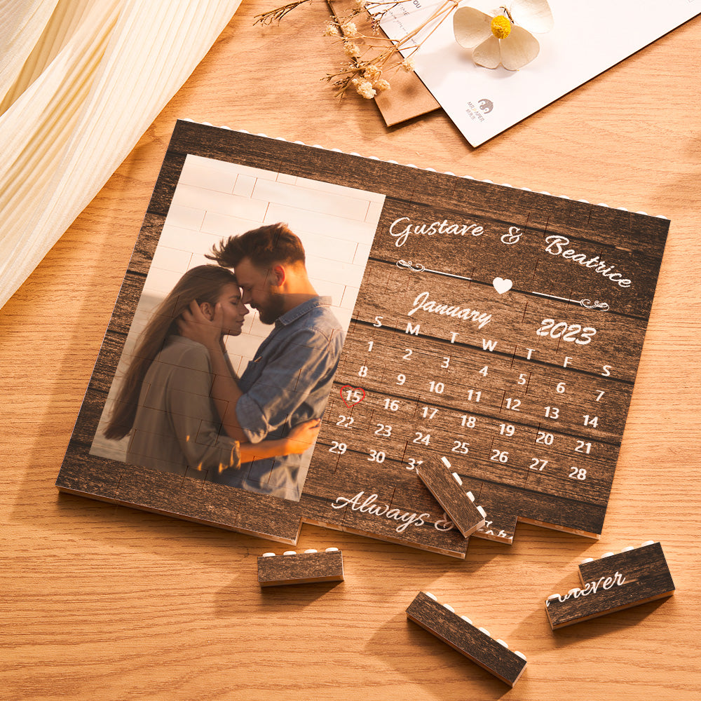 Personalized Photo Building Block Puzzle - gift for husband, wife, boyfriend, girlfriend