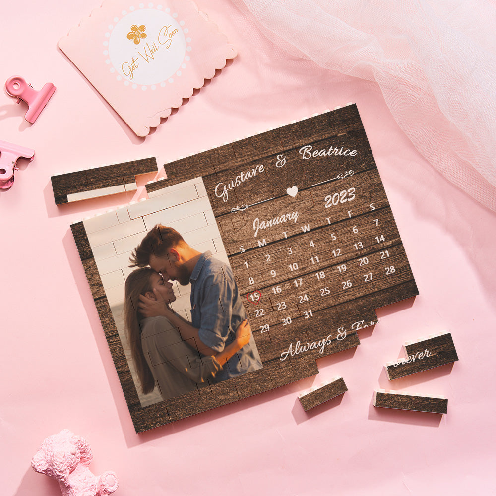 Personalized Photo Building Block Puzzle - gift for husband, wife, boyfriend, girlfriend