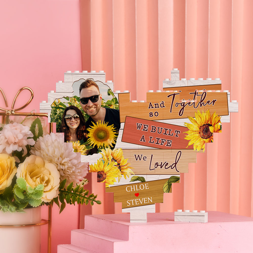 Together We Build The Life We Love - Personalized Couple Photo Puzzle