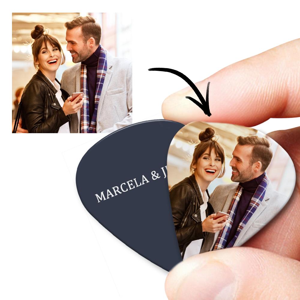 Text And Photo Custom - Personalized Guitar Pick