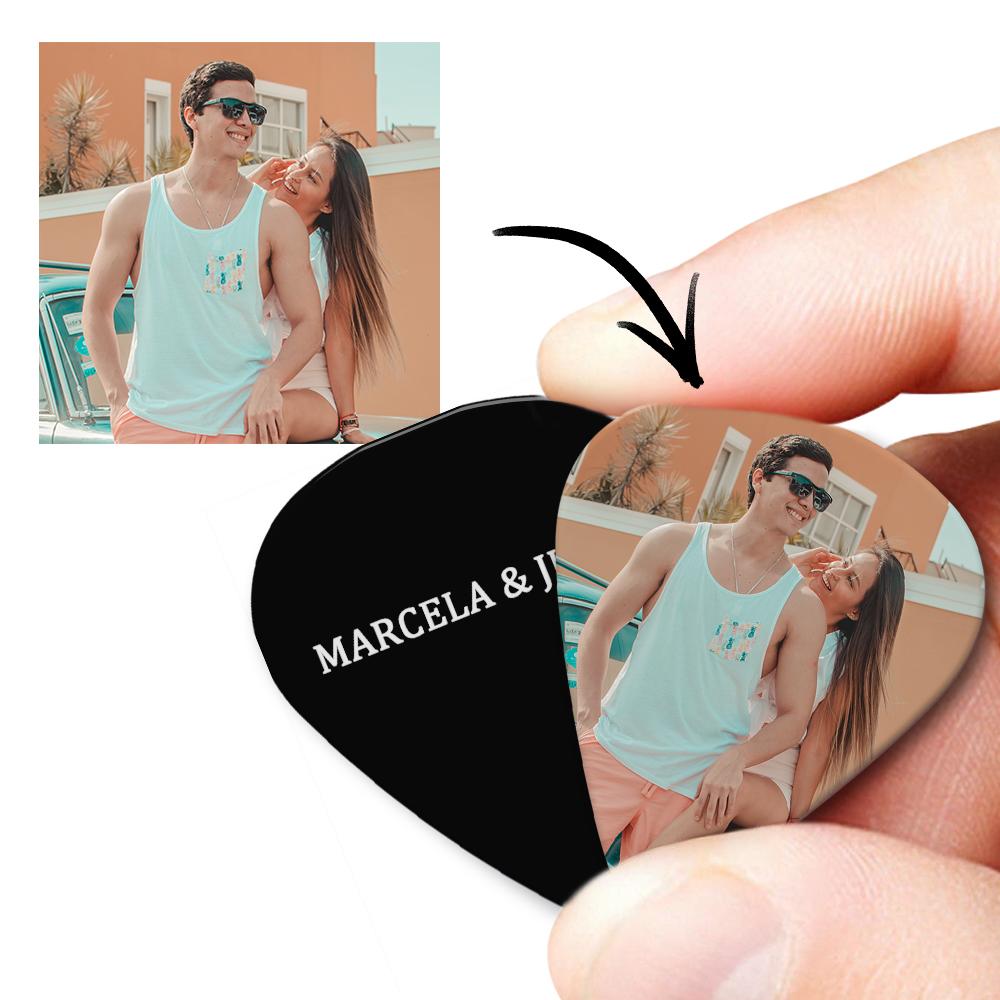 Text And Photo Custom - Personalized Guitar Pick