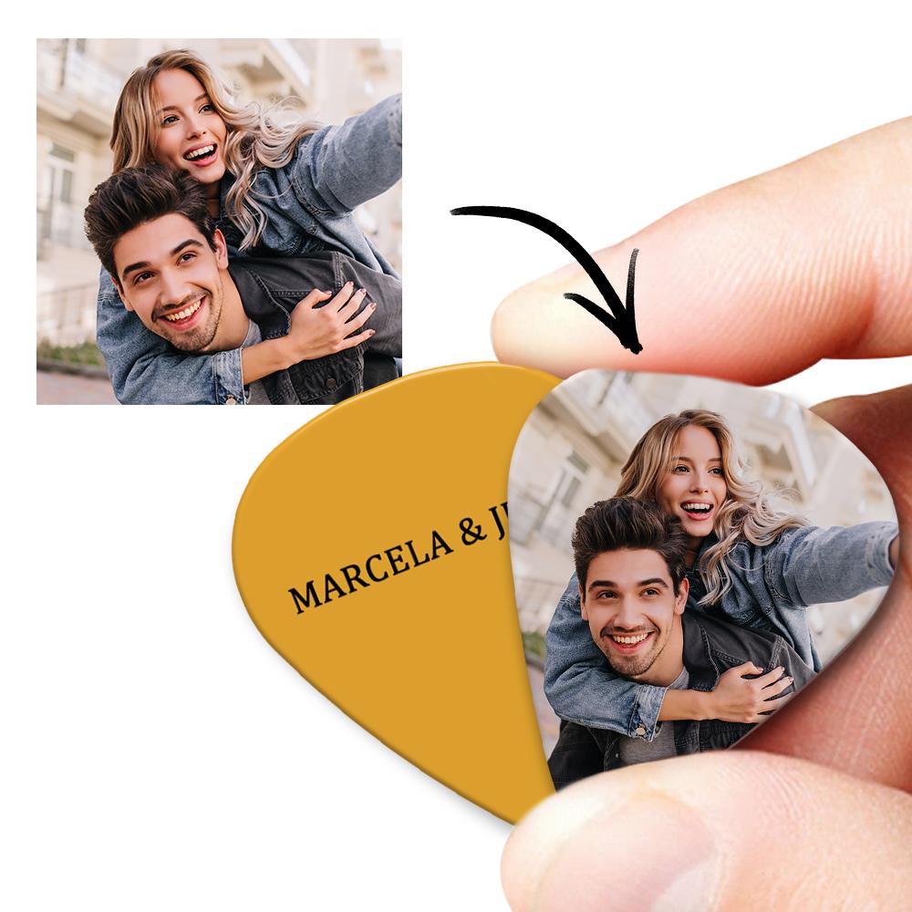 Text And Photo Custom - Personalized Guitar Pick