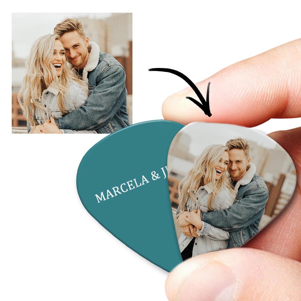 Text And Photo Custom - Personalized Guitar Pick