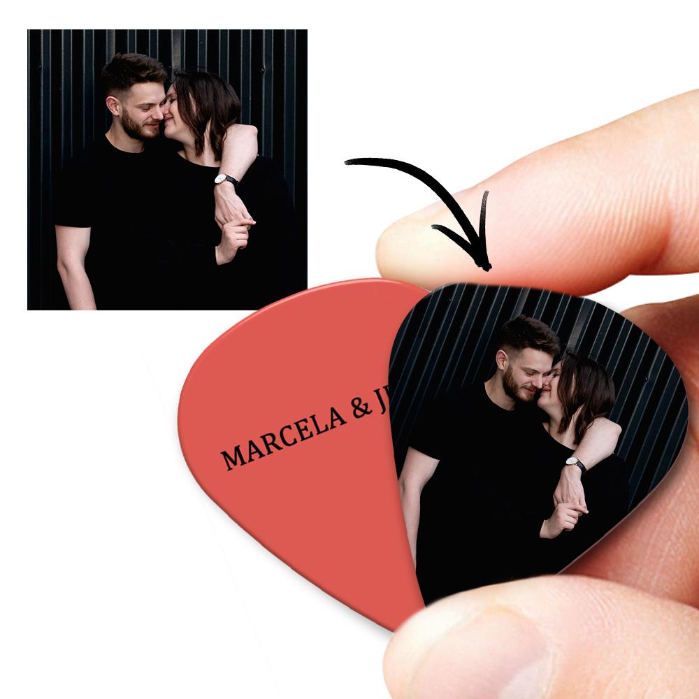 Text And Photo Custom - Personalized Guitar Pick