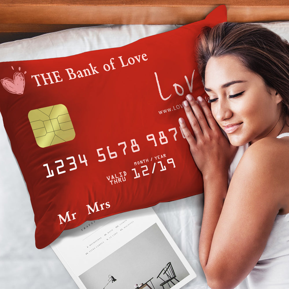 The Bank Of Love - Personalized Couple Rectangular Pillow