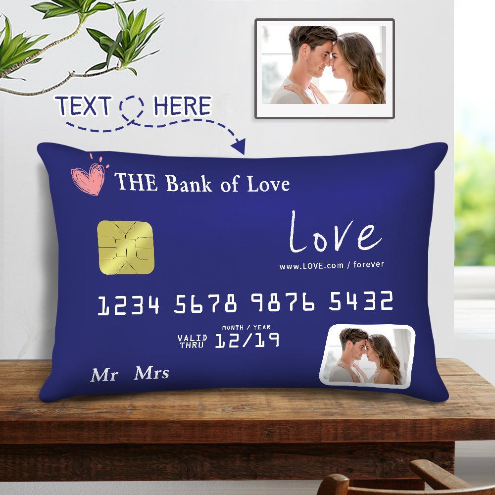 The Bank Of Love - Personalized Couple Rectangular Pillow
