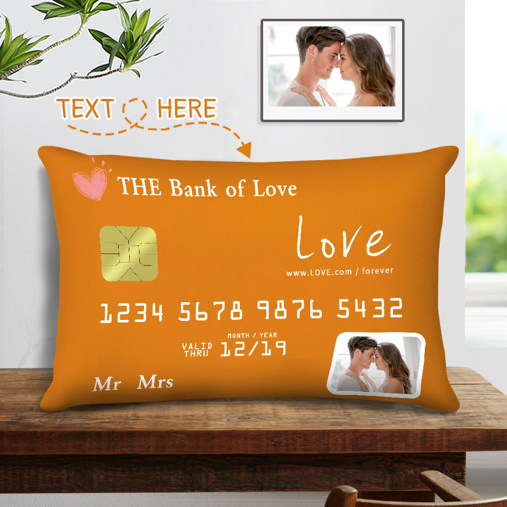 The Bank Of Love - Personalized Couple Rectangular Pillow