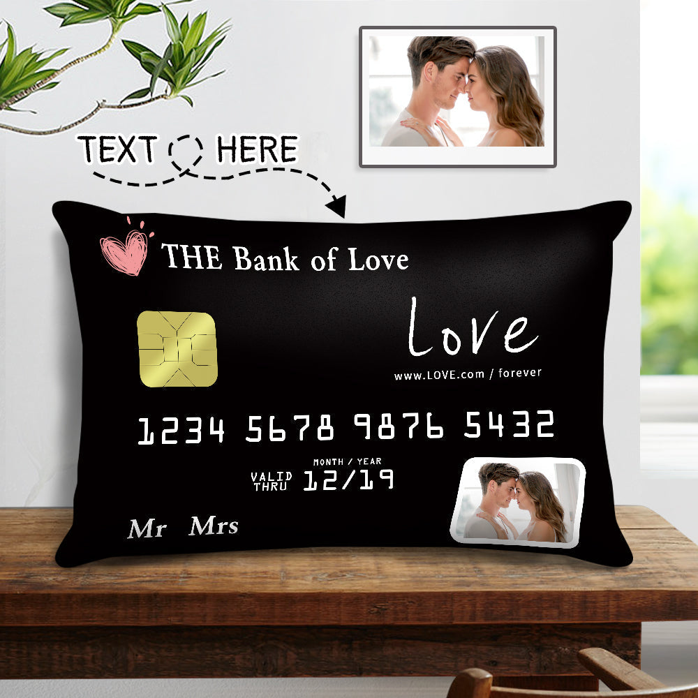 The Bank Of Love - Personalized Couple Rectangular Pillow