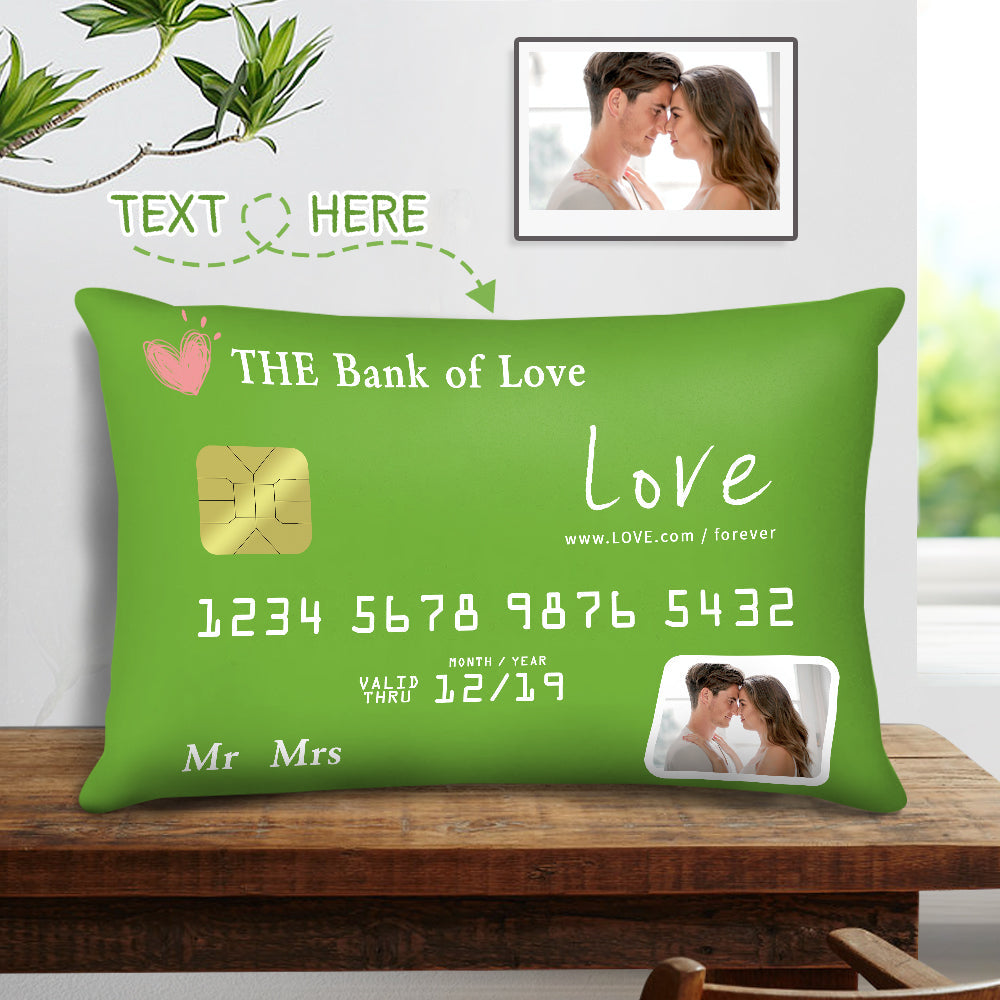 The Bank Of Love - Personalized Couple Rectangular Pillow