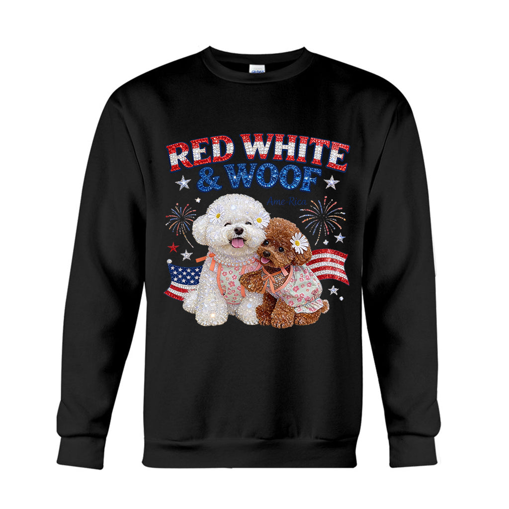 Red White Woof - Personalized Dog T-shirt And Hoodie