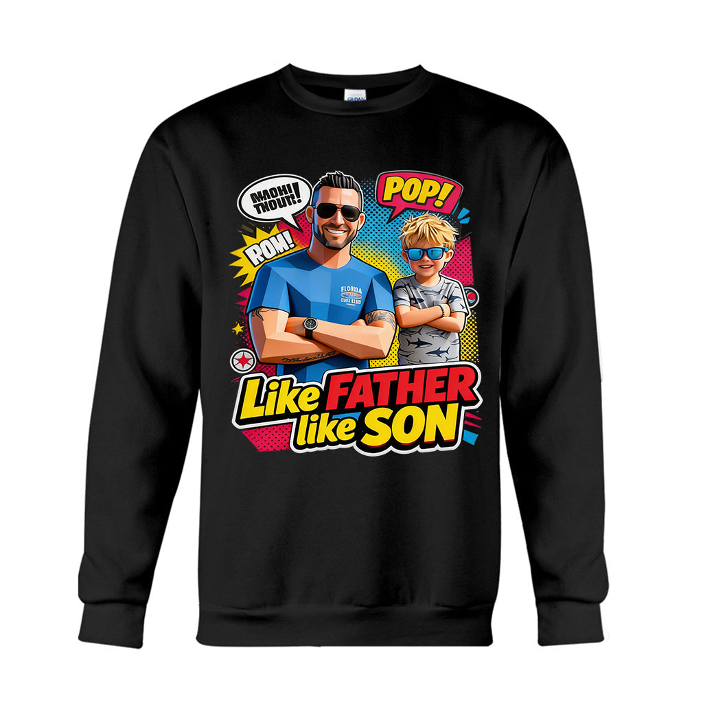 Popart Style Gift - Personalized Father T-shirt And Hoodie