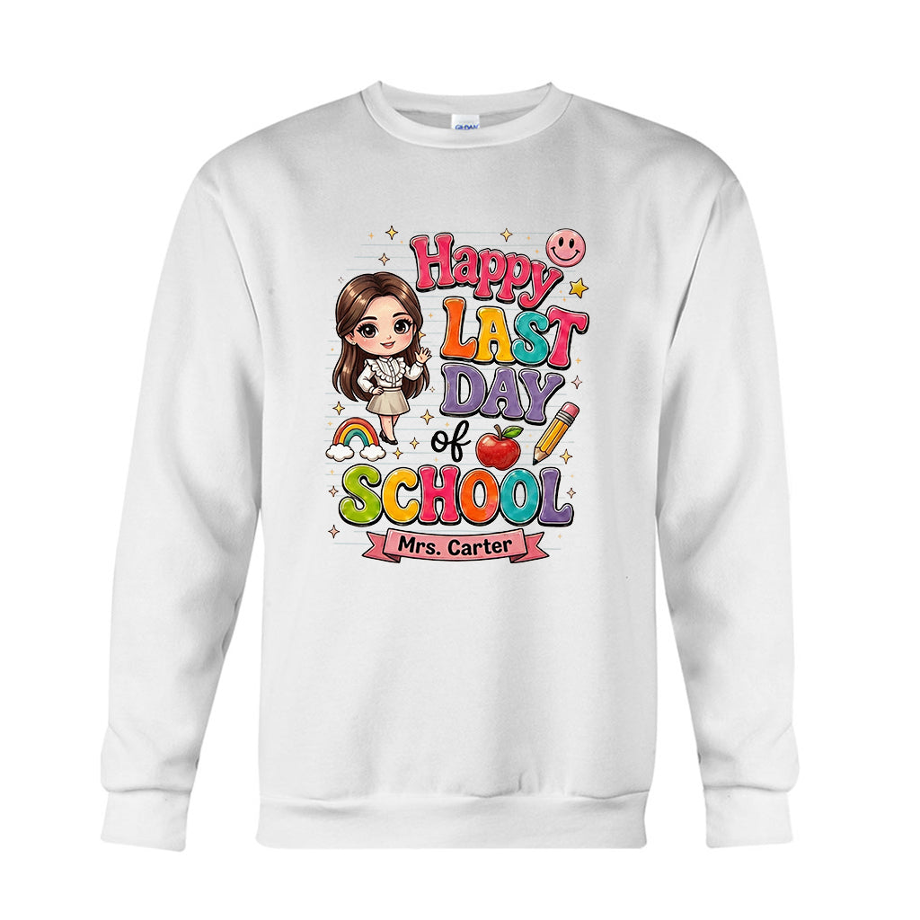 Teacher Last Day Of School - Personalized Teacher T-shirt And Hoodie