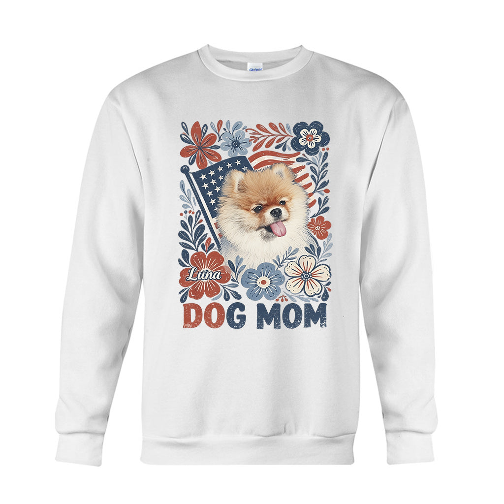 Dog Mom In This 4th Of July - Personalized Dog T-shirt And Hoodie