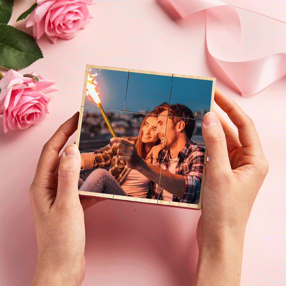 Upload Photo - Personalized Flip Wooden Rubik's Cube