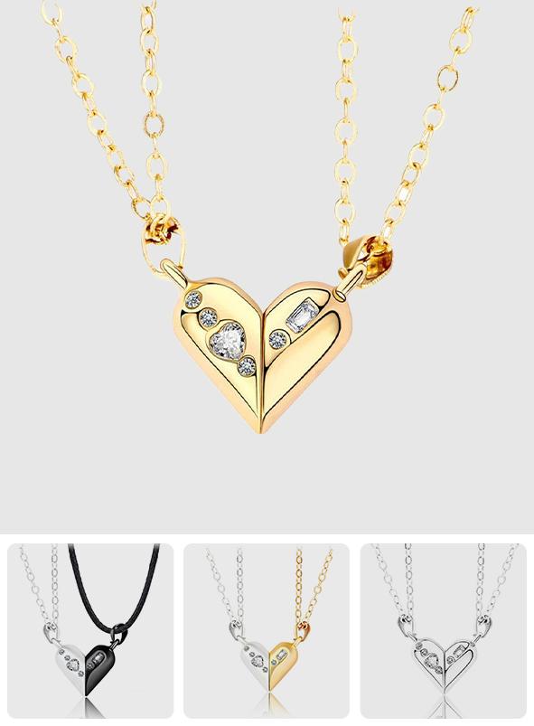 Magnetic Rotating Heart Charm - gift for wife, husband, boyfriend, girlfriend - Magnetic Rotating Couples Necklaces