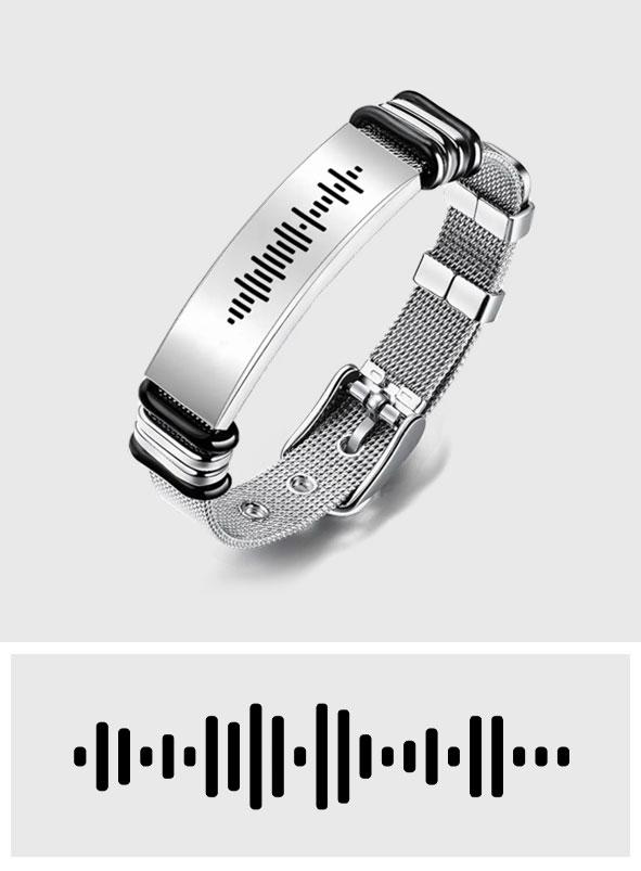 Music Code - Personalized Music Code Men Bracelet