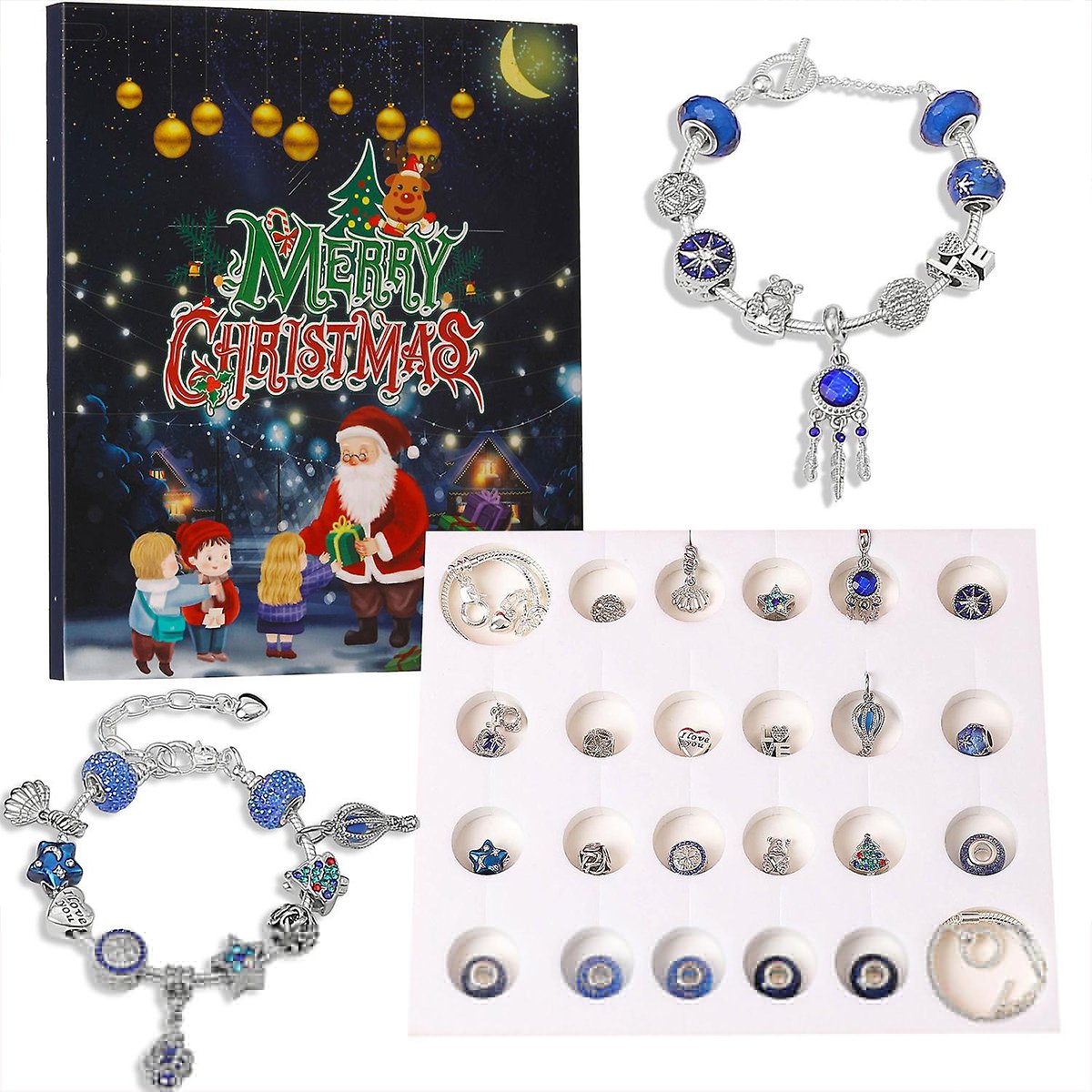 Merry Christmas - Christmas Advent Calendar Surprise Charm Box