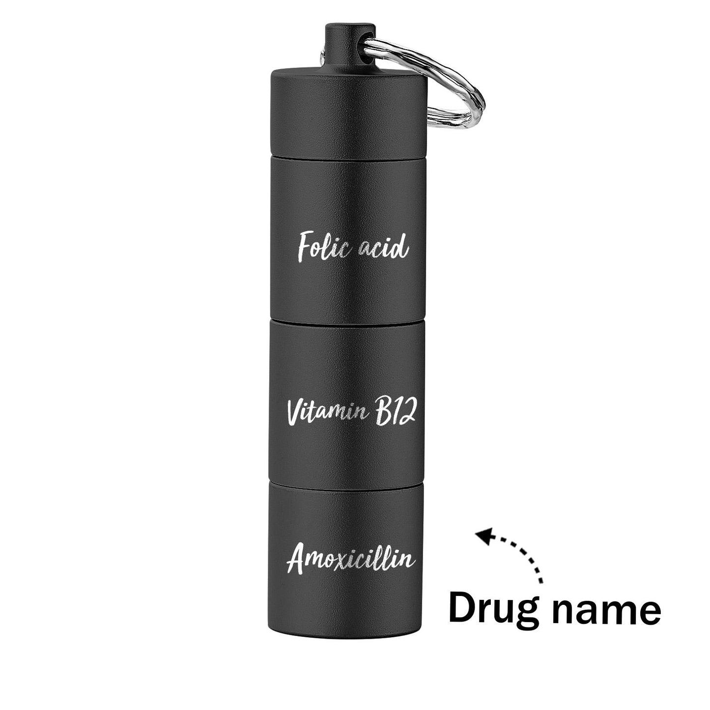 Pill Box Portable Pill Box Portable Keychain - gift for anyone - Personalized Keychain