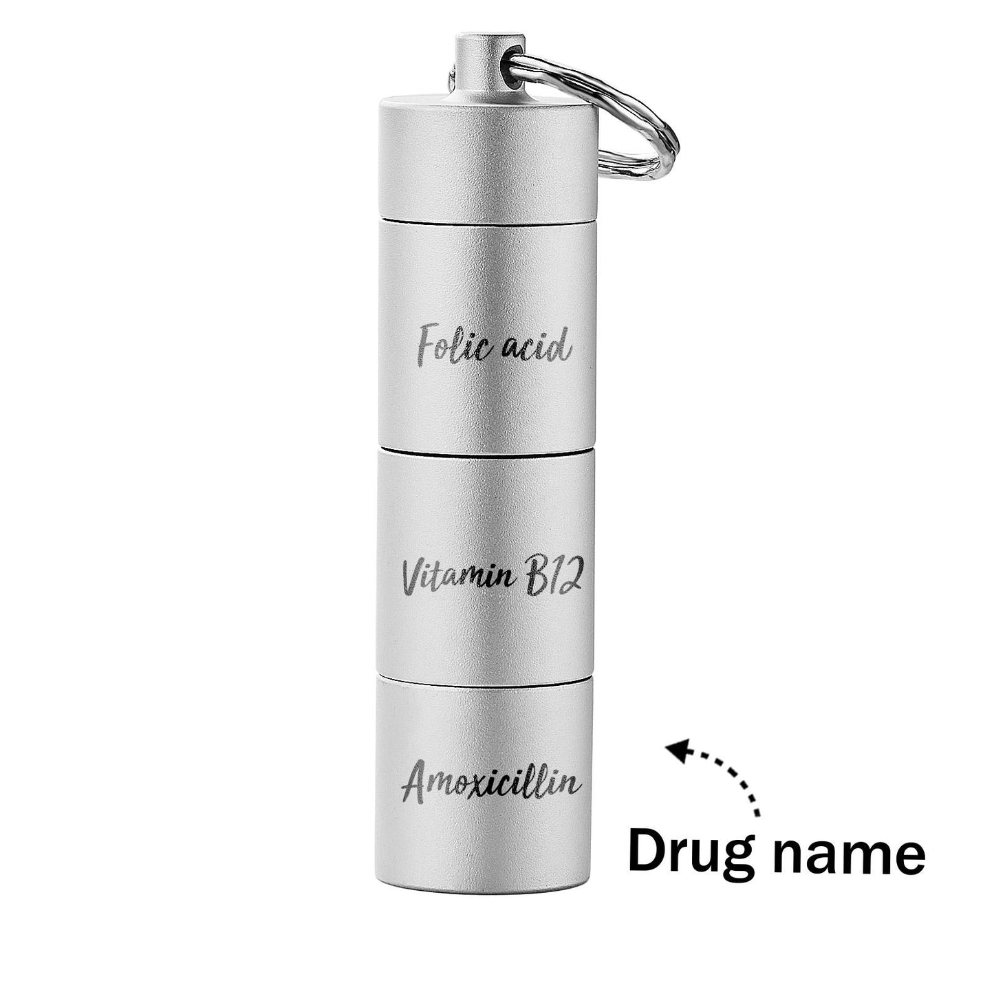 Pill Box Portable Pill Box Portable Keychain - gift for anyone - Personalized Keychain
