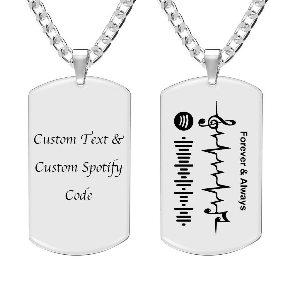 Personalized Couple Spotify Code Necklace