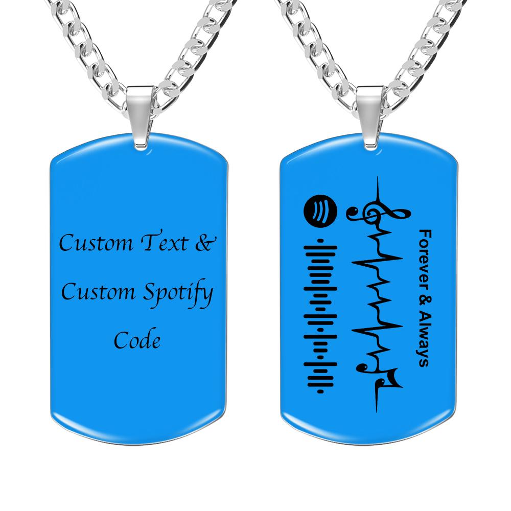 Personalized Couple Spotify Code Necklace