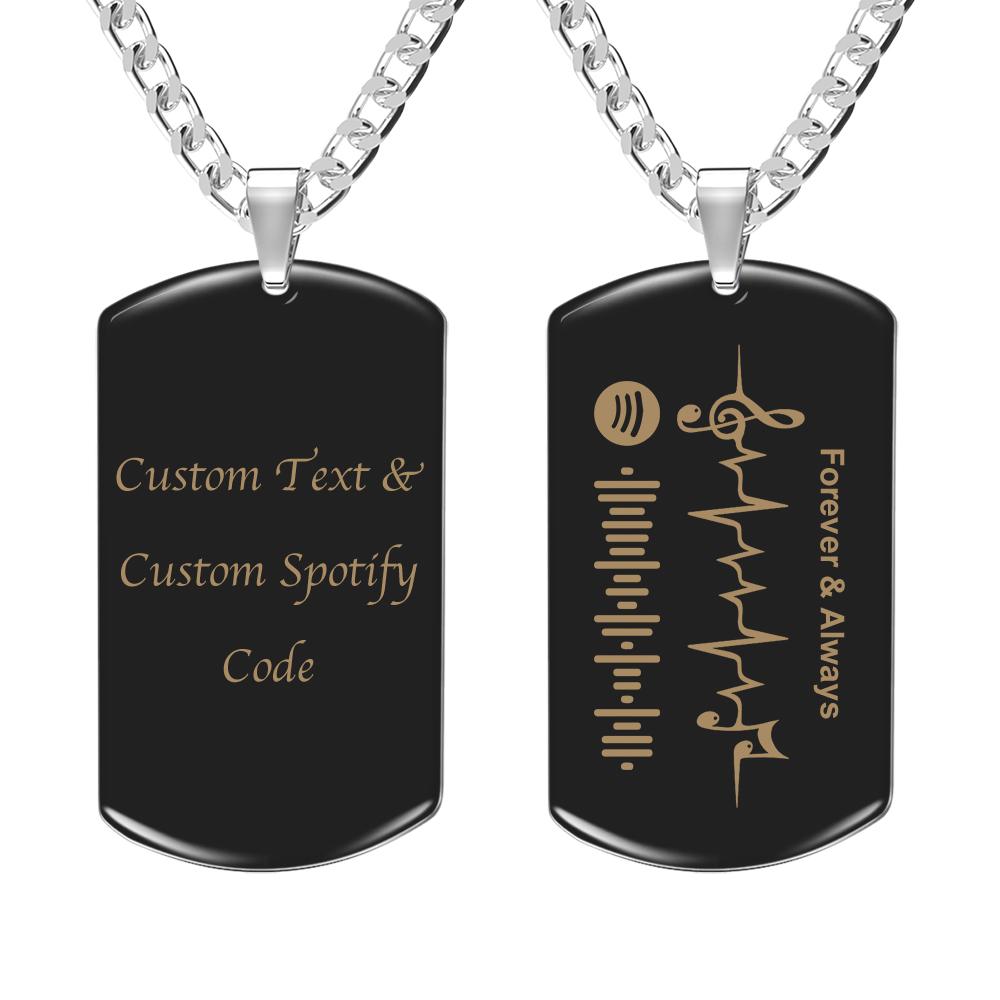 Personalized Couple Spotify Code Necklace