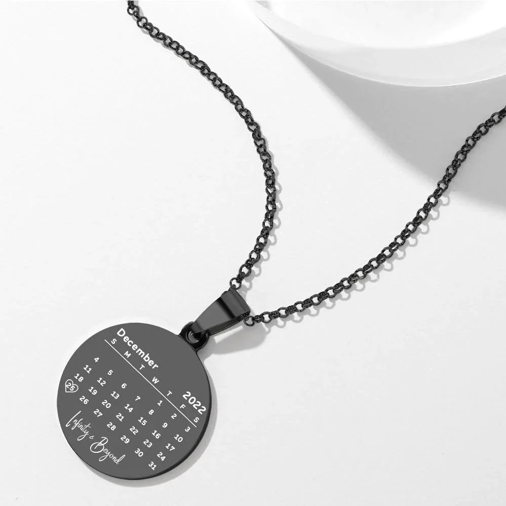Personalized Black Filter Romantic Photo Calendar Charm