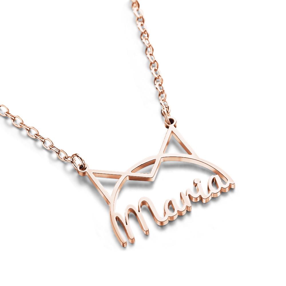 Personalized Cat Pet Name Necklace