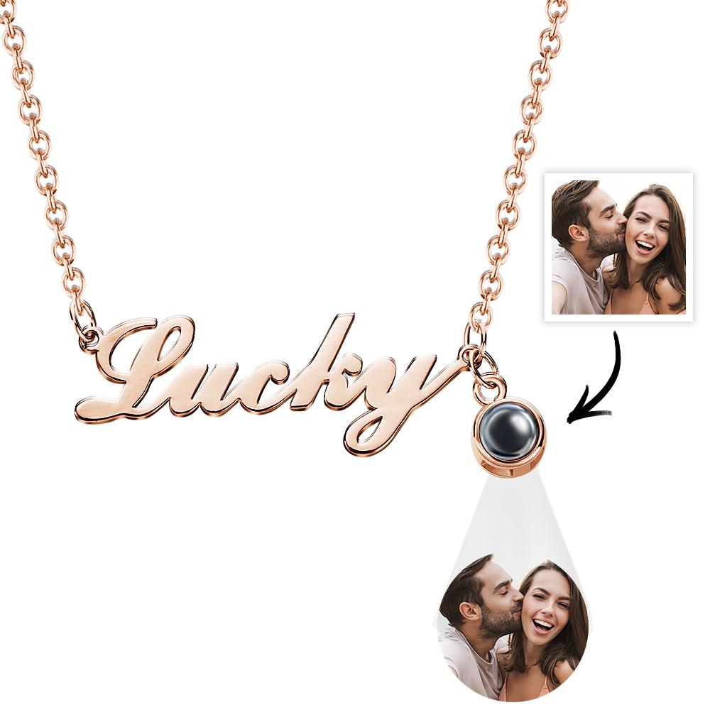 Personalized Signature Lucky Name Projection Charm - gift for who lost a loved one