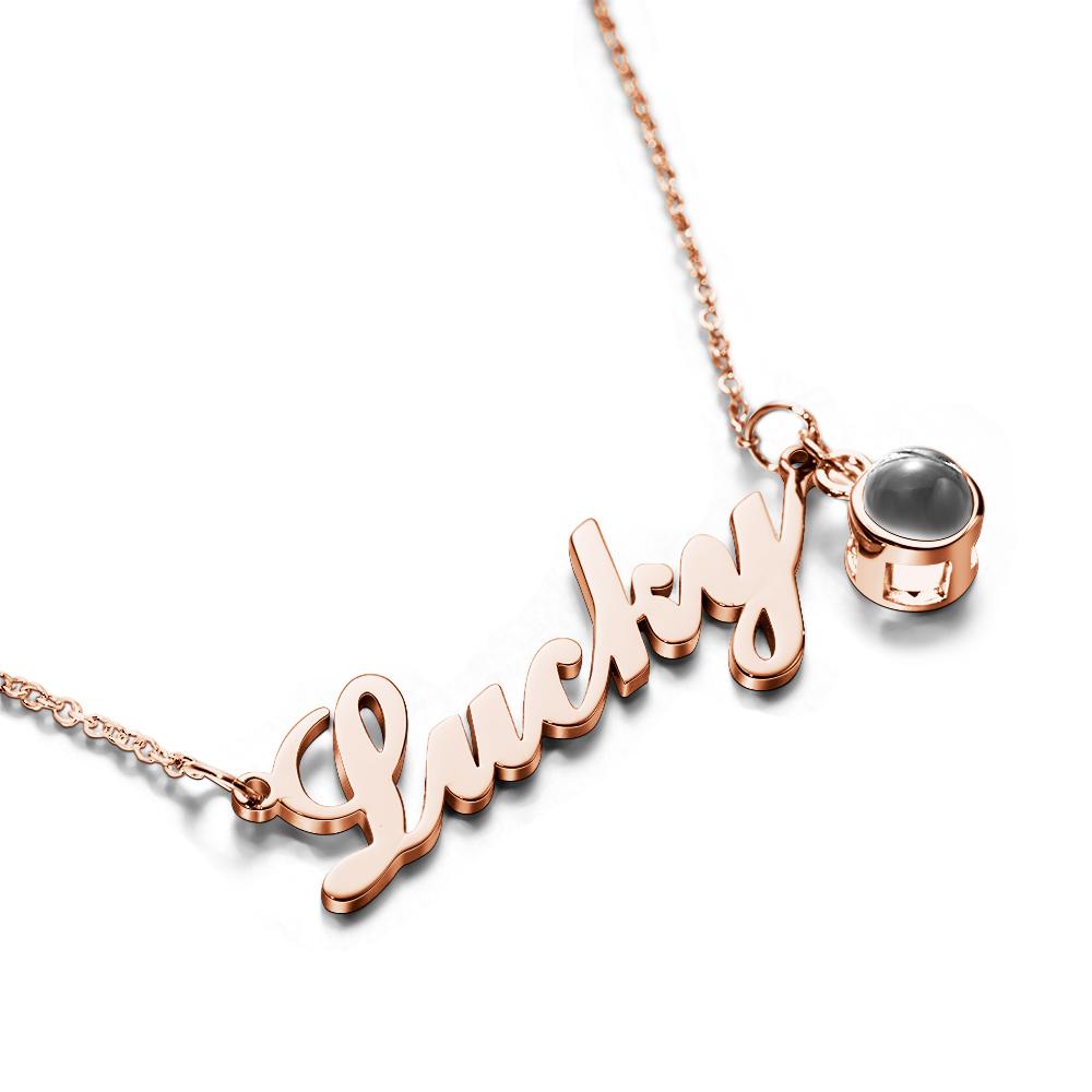 Personalized Signature Lucky Name Projection Charm - gift for who lost a loved one