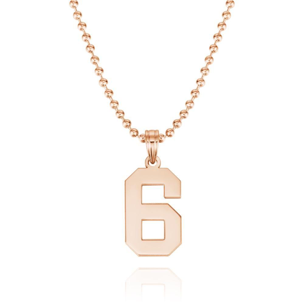 Your Number - Personalized Basketball Number Pendant Thick Chain