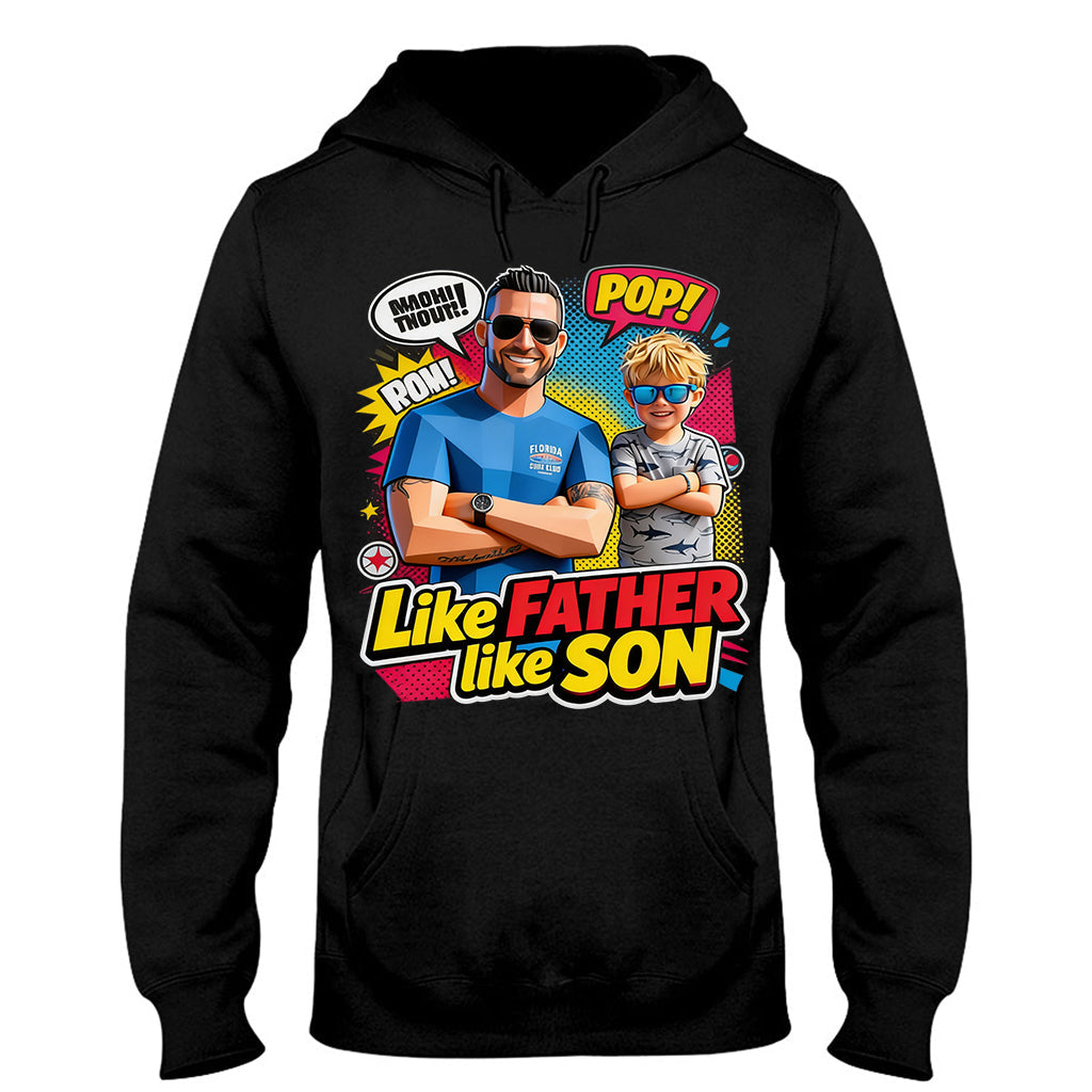 Popart Style Gift - Personalized Father T-shirt And Hoodie