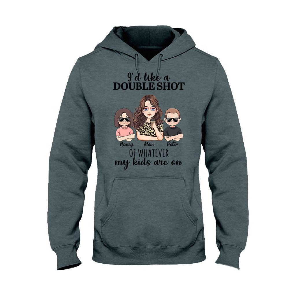 I'd Like A Double Shot - Personalized Mother's Day Mother T-shirt and Hoodie