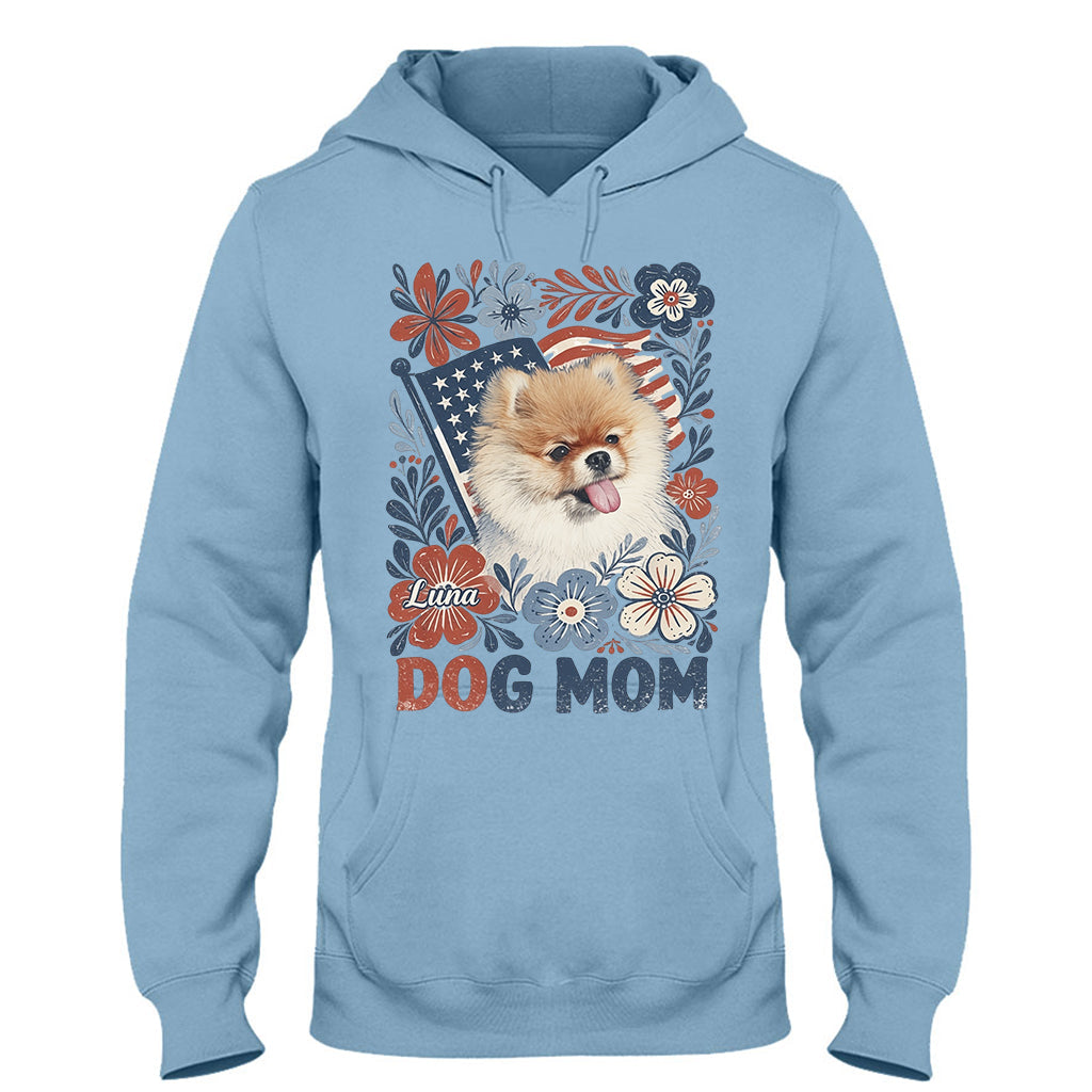 Dog Mom In This 4th Of July - Personalized Dog T-shirt And Hoodie