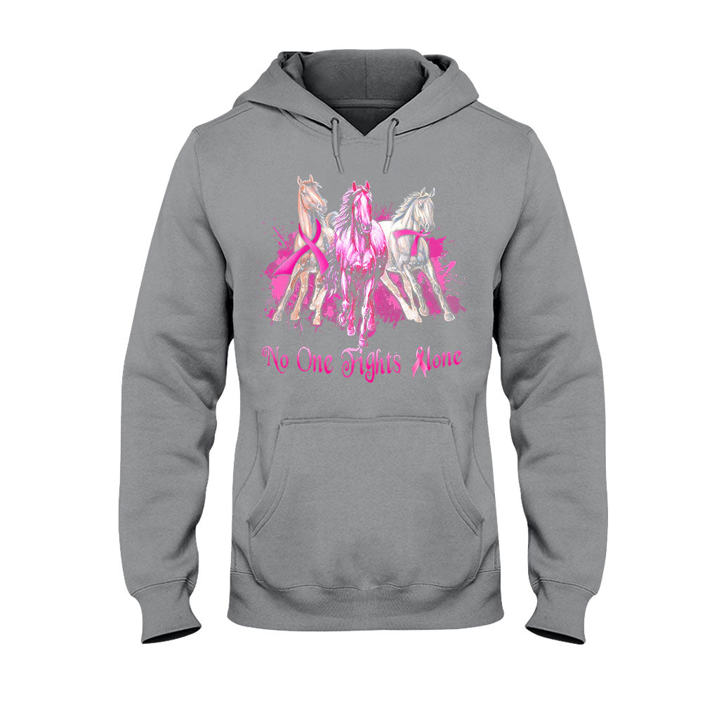 No One Fights Alone - Breast Cancer Awareness T-shirt And Hoodie 0721